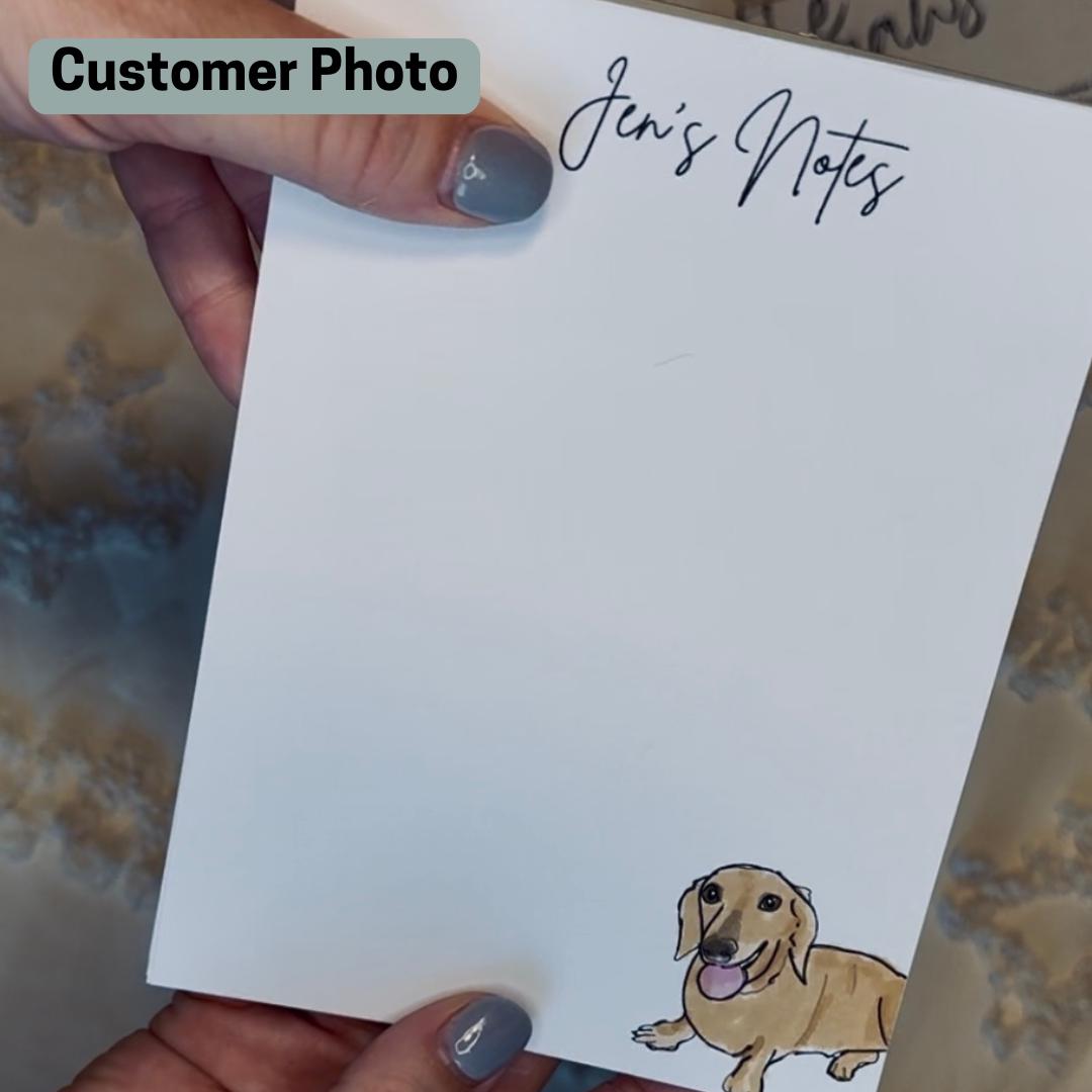 Custom Dog Notepad Personalized Dog Notepad