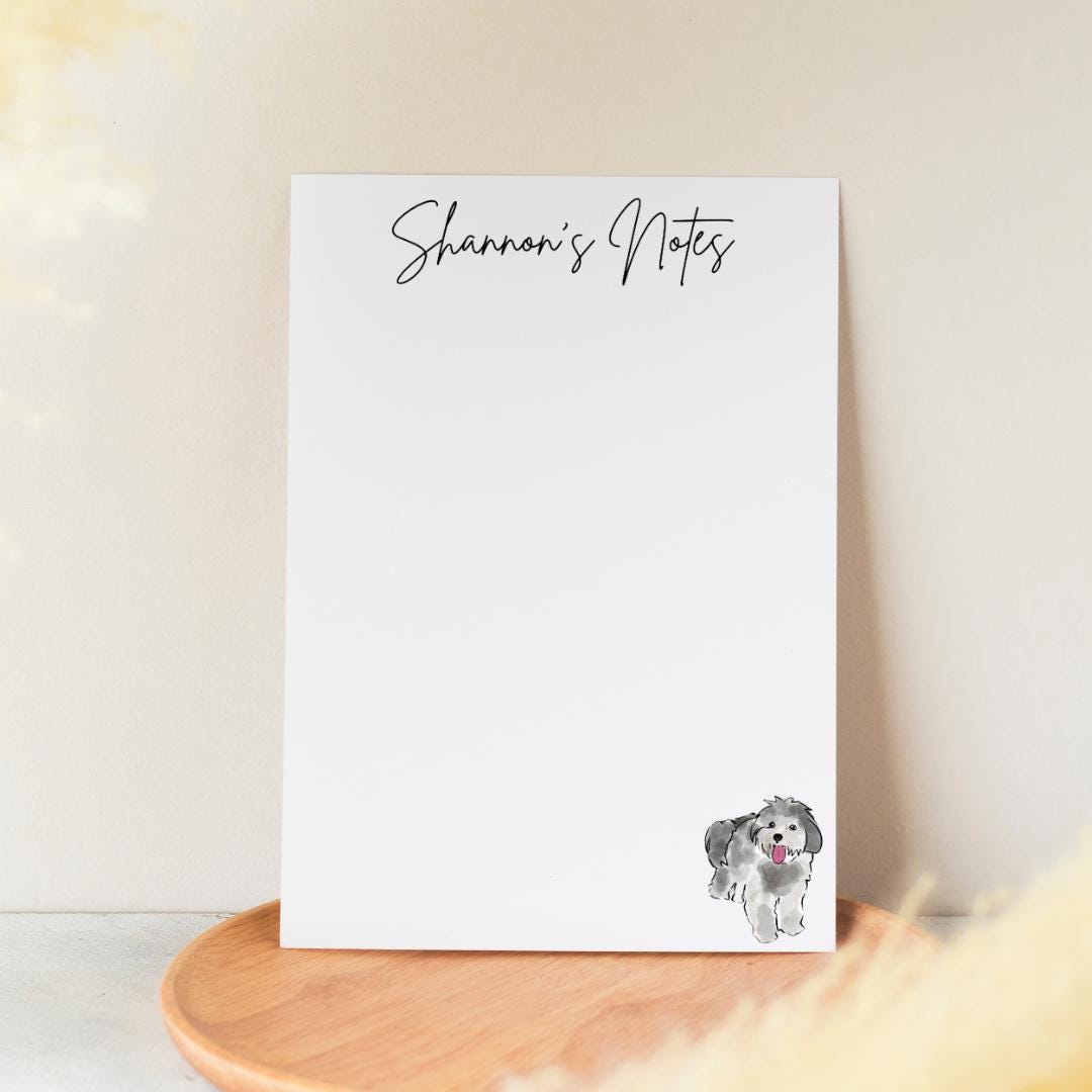 Custom Dog Notepad Personalized Dog Notepad